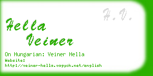 hella veiner business card